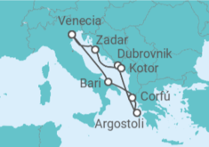 Itinerario del Crucero Italia, Grecia, Croacia, Montenegro - Costa Cruceros