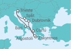 Itinerario del Crucero Grecia, Croacia, Italia - Costa Cruceros