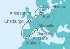 Itinerario del Crucero Dinamarca, Holanda, Francia, España - MSC Cruceros