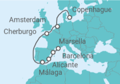 Itinerario del Crucero Holanda, Francia, España - MSC Cruceros