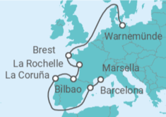 Itinerario del Crucero España - MSC Cruceros