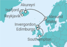 Itinerario del Crucero Reino Unido, Noruega, Islandia - Norwegian Cruise Line