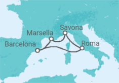 Itinerario del Crucero Italia, Francia - Costa Cruceros