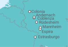 Itinerario del Crucero La esencia del Rin I y II - Crucemundo