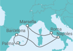 Itinerario del Crucero Italia, España, Francia - Royal Caribbean