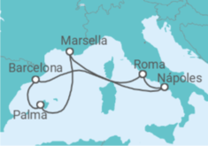 Itinerario del Crucero Italia, Francia, España - Royal Caribbean
