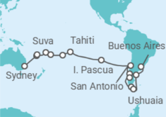 Itinerario del Crucero desde Sydney (Australia) a Buenos Aires (Argentina) - Costa Cruceros