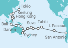 Itinerario del Crucero Vuelta al mundo - Costa Cruceros