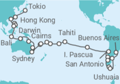 Itinerario del Crucero Vuelta al mundo - Costa Cruceros