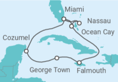 Itinerario del Crucero Jamaica, Islas Caimán, México, USA, Bahamas - MSC Cruceros