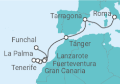 Itinerario del Crucero Islas Canarias - MSC Cruceros