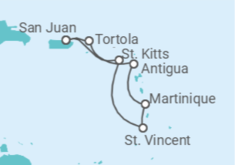 Itinerario del Crucero Islas Vírgenes - Reino Unido, Antigua Y Barbuda, Martinica - Royal Caribbean
