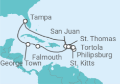 Itinerario del Crucero Puerto Rico, Islas Vírgenes - Reino Unido, Saint Maarten, Islas Vírgenes - Eeuu, Jamaica, Islas C... - Norwegian Cruise Line