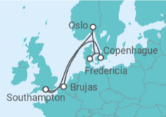 Itinerario del Crucero Noruega, Dinamarca, Bélgica - MSC Cruceros