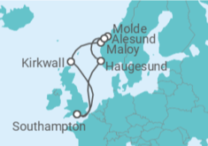 Itinerario del Crucero Reino Unido, Noruega - MSC Cruceros