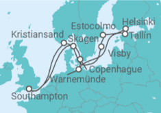 Itinerario del Crucero Dinamarca, Alemania, Estonia, Finlandia, Suecia - Princess Cruises