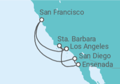 Itinerario del Crucero México, USA - Princess Cruises