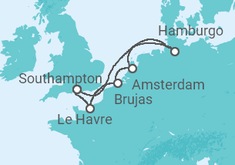 Itinerario del Crucero Reino Unido, Alemania, Holanda, Bélgica - MSC Cruceros