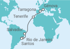 Itinerario del Crucero España, Brasil - MSC Cruceros
