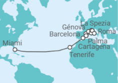 Itinerario del Crucero desde Fort Lauderdale (Miami) a Civitavecchia (Roma) - Princess Cruises