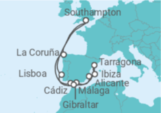 Itinerario del Crucero España, Gibraltar, Portugal - MSC Cruceros