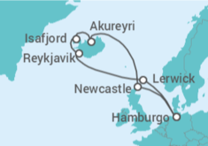 Itinerario del Crucero Reino Unido, Islandia - MSC Cruceros