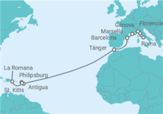 Itinerario del Crucero Italia, Francia, España, Marruecos, Antigua Y Barbuda, Saint Maarten - MSC Cruceros