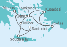 Itinerario del Crucero Grecia, Turquía - Silversea