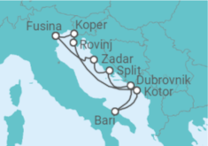 Itinerario del Crucero Eslovenia, Montenegro, Italia, Croacia - Silversea