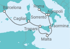Itinerario del Crucero Italia, Malta - Silversea
