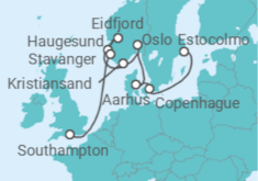 Itinerario del Crucero Dinamarca, Noruega - Silversea