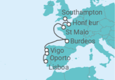 Itinerario del Crucero Francia, España, Portugal - Silversea