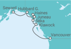 Itinerario del Crucero Alaska - Silversea