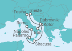 Itinerario del Crucero Italia, Montenegro, Croacia - Silversea