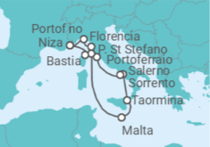 Itinerario del Crucero Italia, Malta - Silversea