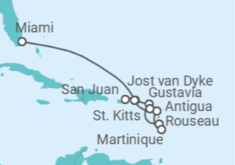 Itinerario del Crucero Guadalupe, Martinica, Antigua Y Barbuda - Silversea