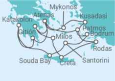Itinerario del Crucero Grecia, Turquía - Silversea