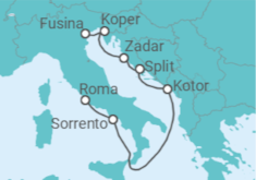 Itinerario del Crucero Italia, Montenegro, Croacia, Eslovenia - Silversea