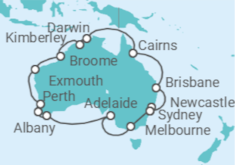Itinerario del Crucero Australia - Princess Cruises