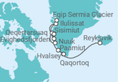 Itinerario del Crucero desde Nuuk, Groenlandia a Reykjavik (Islandia) - Silversea