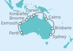 Itinerario del Crucero Australia - Princess Cruises