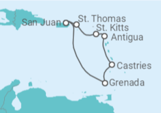 Itinerario del Crucero Islas Vírgenes - Eeuu, San Cristóbal Y Nieves, Antigua Y Barbuda, Santa Lucía - Celebrity Cruises