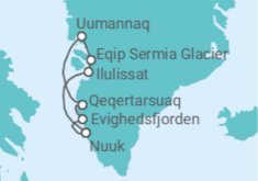 Itinerario del Crucero Groenlandia - Silversea