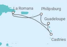 Itinerario del Crucero Saint Maarten, República Dominicana, Santa Lucía - Costa Cruceros