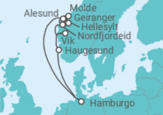 Itinerario del Crucero Noruega - Costa Cruceros
