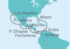 Itinerario del Crucero Aruba, Panamá, Costa Rica, México - Princess Cruises