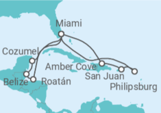 Itinerario del Crucero Honduras, Belice, México, USA, Puerto Rico, Saint Maarten - Princess Cruises