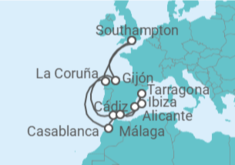 Itinerario del Crucero España, Marruecos - MSC Cruceros