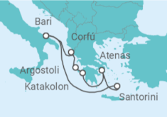 Itinerario del Crucero Grecia, Italia - MSC Cruceros