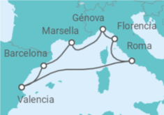 Itinerario del Crucero España, Francia, Italia - MSC Cruceros